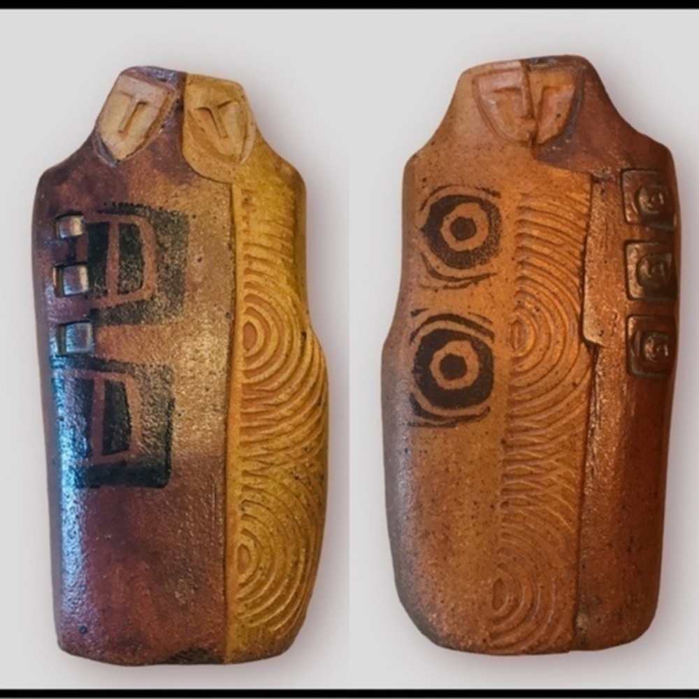 Art Pottery Figure of Partners Together and Separate OOAK